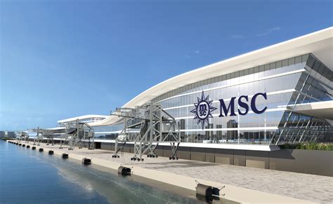 adelte seaport passenger boarding bridges    msc cruise terminal  port miami