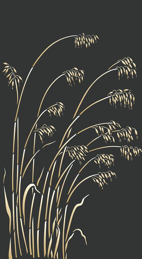 wild oat grass stencil henny donovan motif