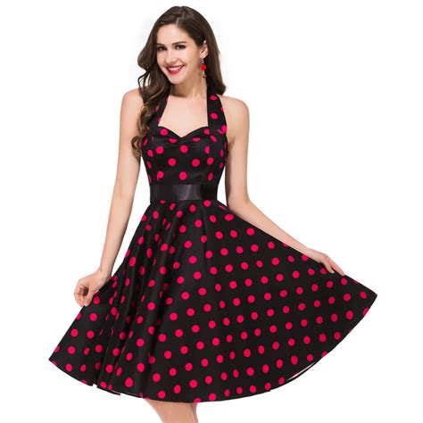 polka dot women summer dresses   fashion retro vintage pinup