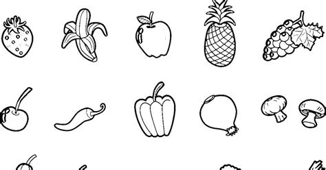 fruits  vegetables coloring worksheets richard mcnarys coloring pages