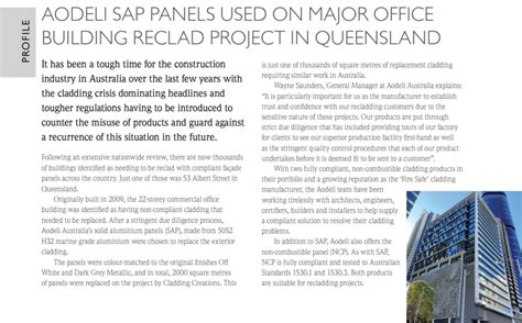 build magazine aodeli sap panels   major office building reclad