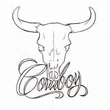 Cow Longhorn Tattoos Skulls Metacharis Steer Tatovering sketch template