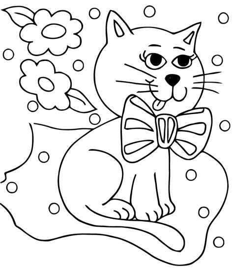 cool cat  color cats kids coloring pages
