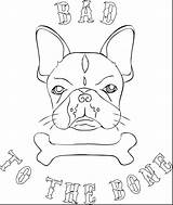Bulldog Coloring French Pages Line Drawing English Getdrawings Uga Template 2667 369kb sketch template