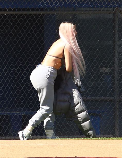Kim Kardashian Filming A Kuwtk Episode With A Baseball Game 08 Gotceleb