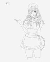 Coloring Maid Kindpng sketch template
