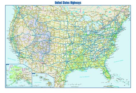 road map usa map guide    images  united states highway