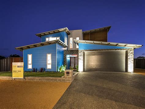blue modern  story beach house   streamline drafting design australia nice houses
