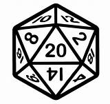 D20 Dungeons Decal Rpg Sided Gamer 20d sketch template