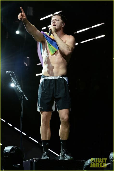 dan reynolds shows off eight pack while going shirtless during imagine