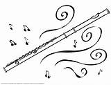 Flute Music Coloring Pages Magic Drawing Sheets Note Printable Visit Colouring Symbol Christmas Blank sketch template