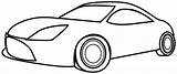 Coloring Car Pages Simple Printable Clipart sketch template