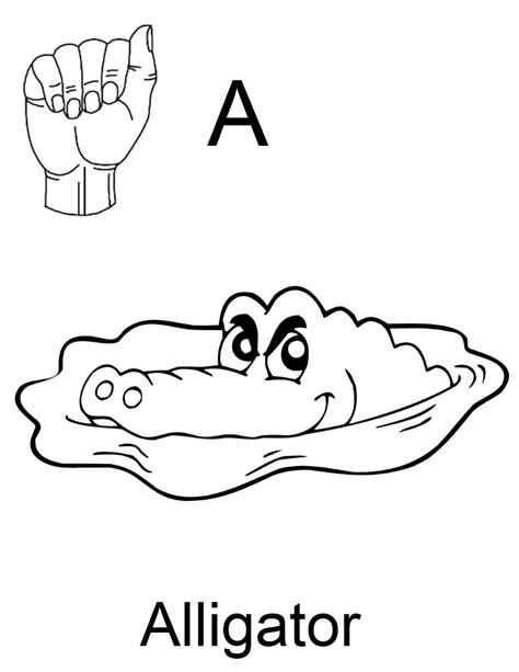 awesome printable sign language coloring pages  kids