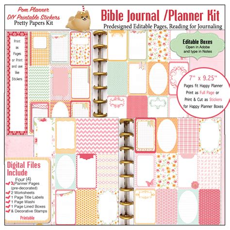 first ever bible journal planner quick page kit bible journal love