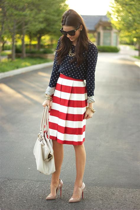 tops  pair  striped skirt careyfashioncom