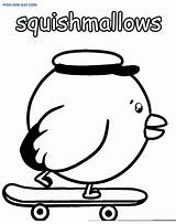 Squishmallows Squishmallow Skateboarding sketch template