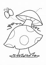 Mushroom Coloring Pages Butterfly Parentune sketch template