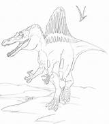 Spinosaurus Coloring Pages Template Aquatic Semi Contents Jurassic sketch template