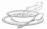 Food Soup Coloring Pages Bowl Visit Kids Warm Serving sketch template