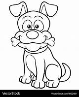 Outline Dog Cartoon Coloring Book Vector Illustration Pages Animal Stock Vectorstock Kids Royalty Shutterstock Pic Colouring Vectors Animals Choose Board sketch template