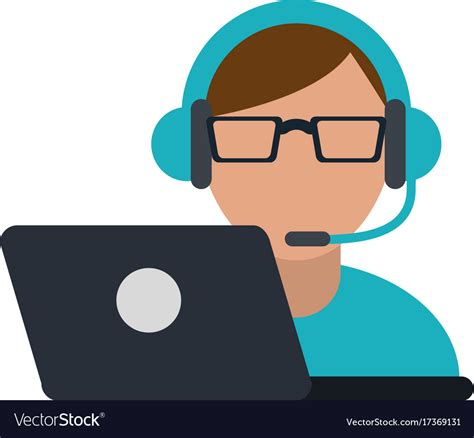 customer service call center related icon image vector image