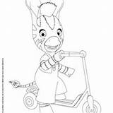 Zou Zebra Coloring Little Pages Cute Characters Tv Poc sketch template