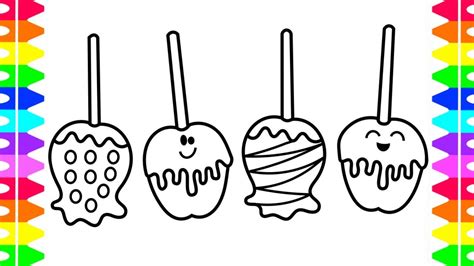 candy apple coloring pages
