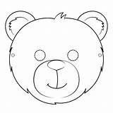 Orso Colorear Carnevale Maschere Mascaras Maschera Masque Kleurplaat Stampare Oso Orsi Singe Dierenmaskers Animali Ours Disegno Enfants sketch template