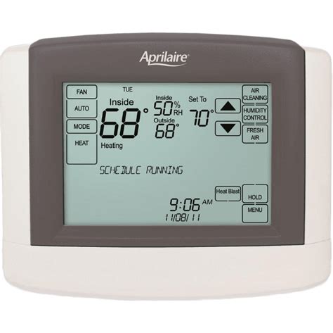 aprilaire  programmable touchscreen thermostat sylvane