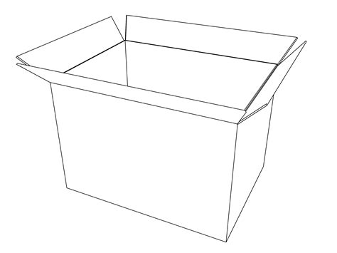 opened box coloring page wecoloringpagecom