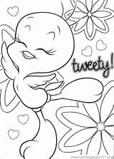Tweety Bird Coloring Printable Pages Color Cartoons sketch template