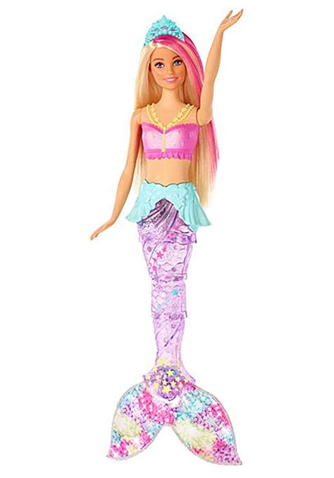 sparkle lights mermaid barbie play doll