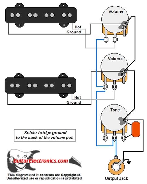 jazz bass style wiring diagram