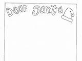 Letter Santa Dear Christmas Colouring Writing sketch template