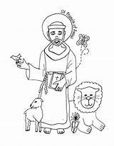 Francis Assisi Bestcoloringpagesforkids Lourdes Coloringhome sketch template