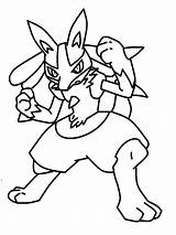 Lucario Coloring Pages Printable Color sketch template