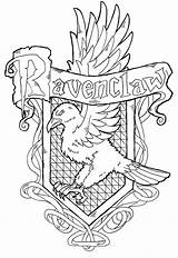 Ravenclaw Potter Crest sketch template