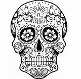 Skull Coloring Sugar Pages Scary Mexican Adult Beautiful Color Adults Print Getcolorings Printable Getdrawings Amp sketch template