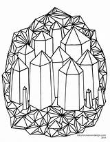 Crystal Minerals Gems Designlooter Mckeown Robyn sketch template