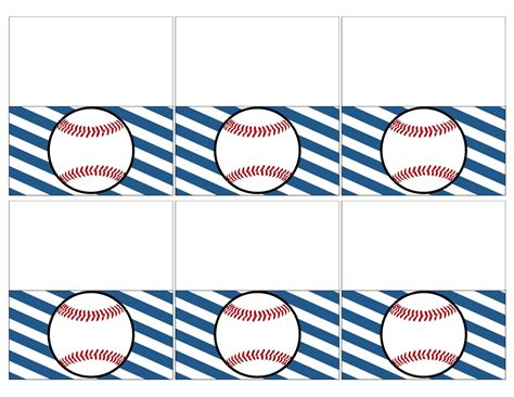 printable baseball favor tags  printable
