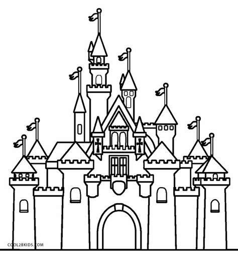 printable castle coloring pages  kids