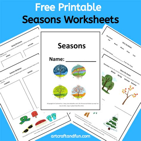 printable seasons worksheets