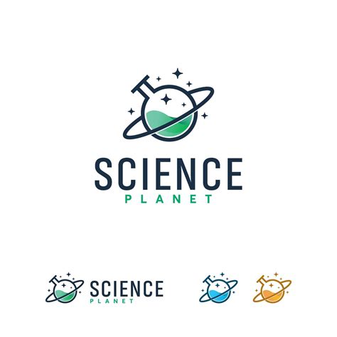 science planet logo designs concept vector laboratory logo template  vector art  vecteezy