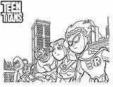 Teen Titans Coloring Pages Kids sketch template
