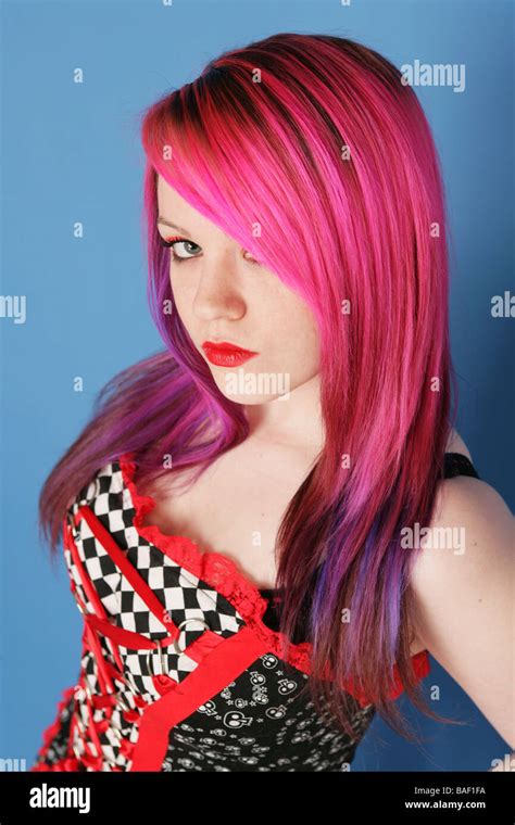 Teen Girl With Pink Hair