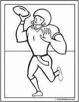 Football Coloring Pages Coach Template Pass Forward Sheet sketch template