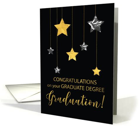 graduate degree graduation congratulations gold silver