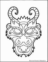 Chinese Dragon Year Coloring Pages Mask Food Crafts Drawing Printable Colouring Vacationtravelogue Horse Mascaras Years Kids Template Kiboomu Getcolorings Boat sketch template