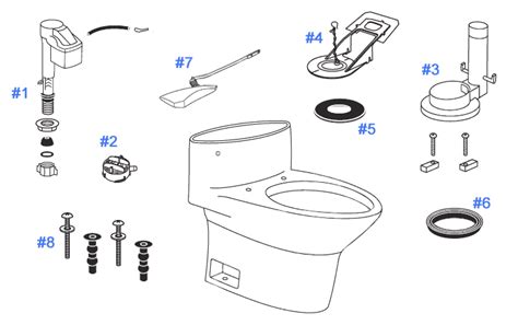 toto pacifica toilet replacement parts