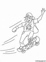 Coloring Skateboard Skateboarding Pages Getdrawings Getcolorings sketch template